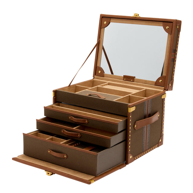 Ida Trunk Jewellery Box Khaki