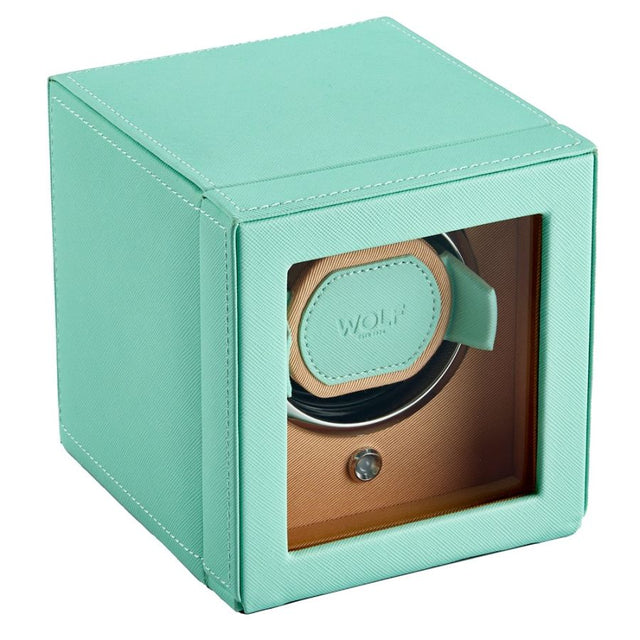 Cub Seltzer Single Watch Winder with Cover Mint/Peach