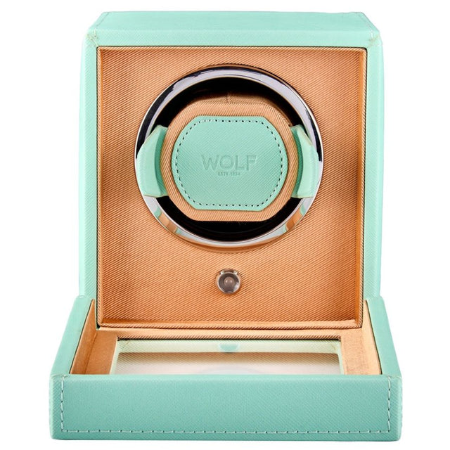 Cub Seltzer Single Watch Winder with Cover Mint/Peach