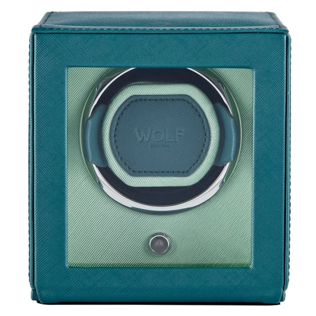 Cub Seltzer Single Watch Winder with Cover Teal/Mint