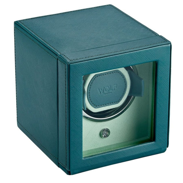 Cub Seltzer Single Watch Winder with Cover Teal/Mint