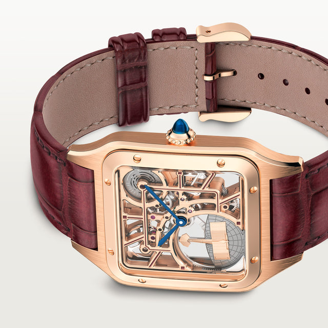 Santos-Dumont skeleton watch equipped with a micro-rotor