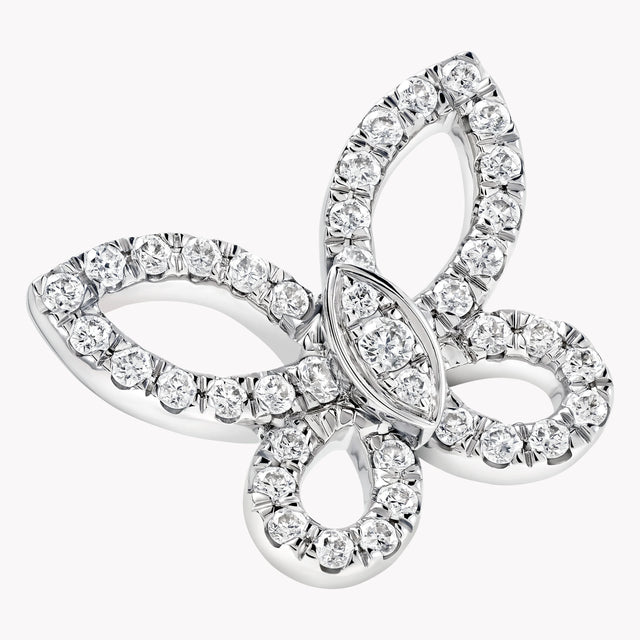 Mini Butterfly Silhouette Diamond Earrings