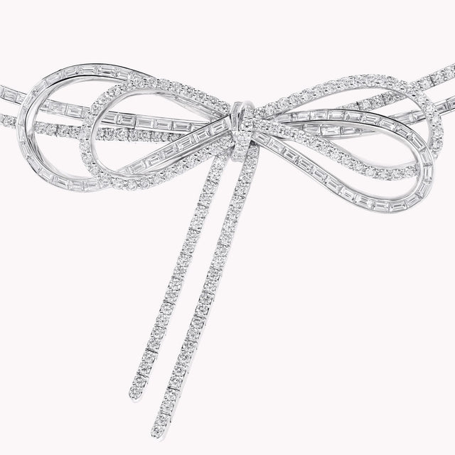 Tilda’s Bow Diamond Double Strand Necklace