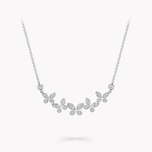 Butterfly Petite Pavé Diamond Line Pendant