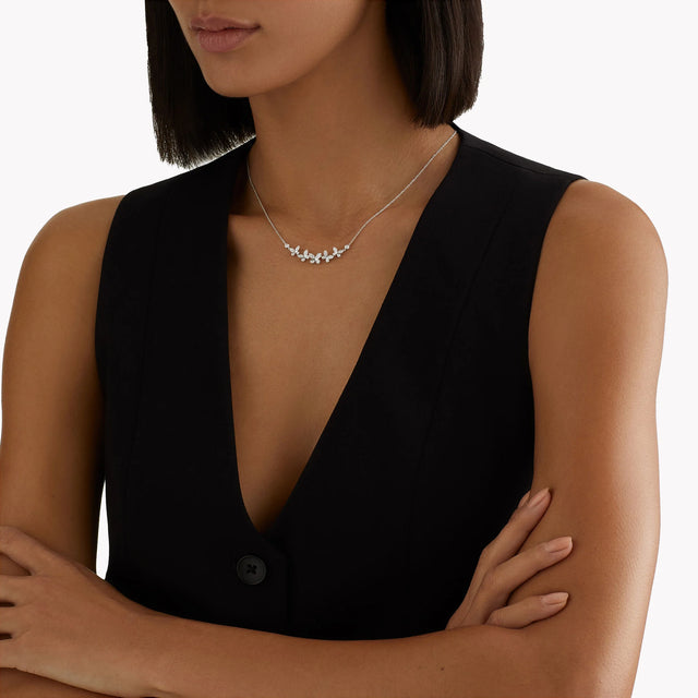 Butterfly Petite Pavé Diamond Line Pendant