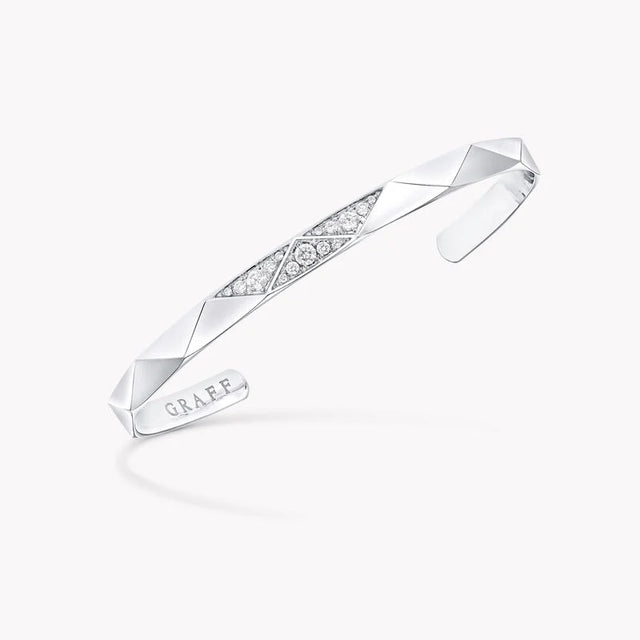Laurence Graff Signature Faceted Diamond Bangle