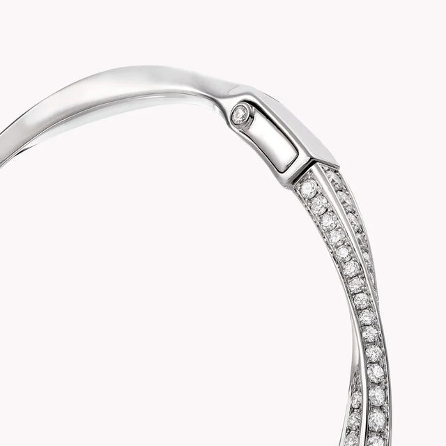 Spiral Pavé Diamond Bangle