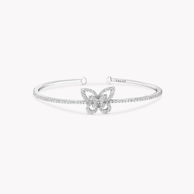 Butterfly Silhouette Diamond Bangle