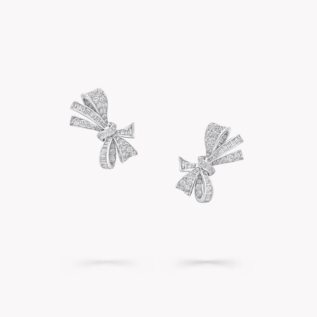 Tilda's Bow Classic Diamond Stud Earrings