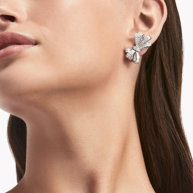 Tilda's Bow Classic Diamond Stud Earrings
