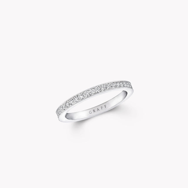 Thread Set Diamond Wedding Band