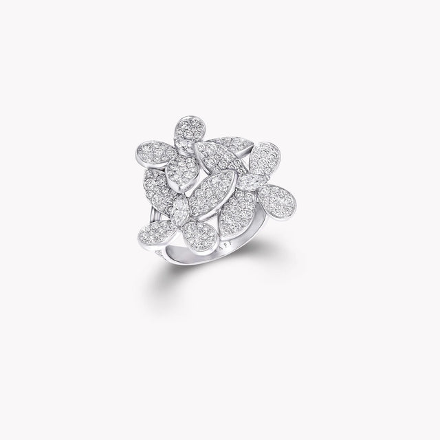 Triple Pavé Butterfly Diamond Small Ring