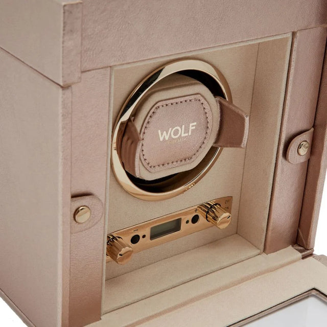 Wolf Palermo Single Watch Winder Rose Gold