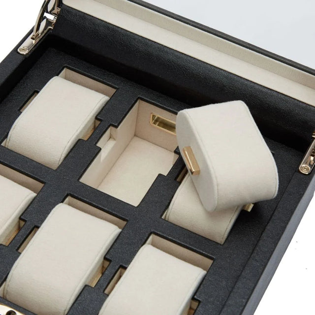 Palermo 6 Pc Watch Box Black Anthracite