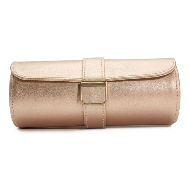 Palermo Double Watch Roll with Jewellery Pouch Rose Gold