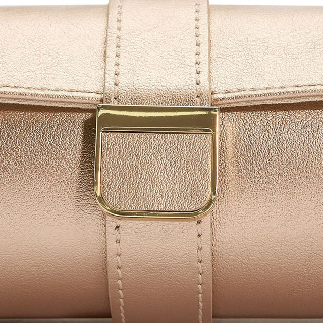 Palermo Double Watch Roll with Jewellery Pouch Rose Gold