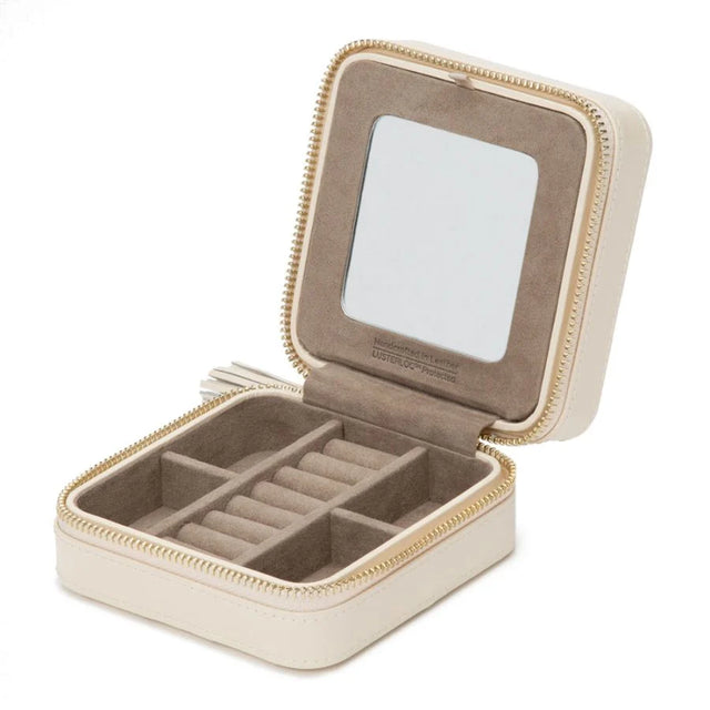 Wolf Caroline Zip Travel Case Ivory
