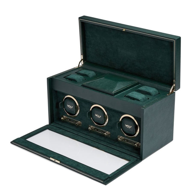 Brit Racing Green Triple Watch Winder