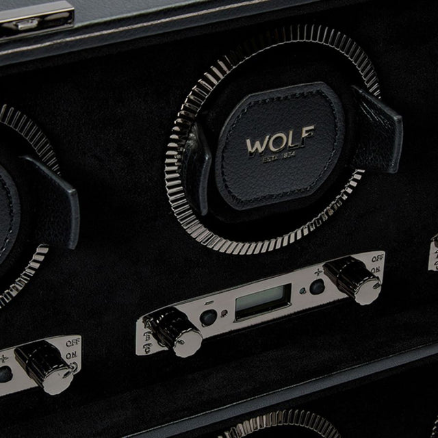 British Racing 8 Piece Watch Winder Black