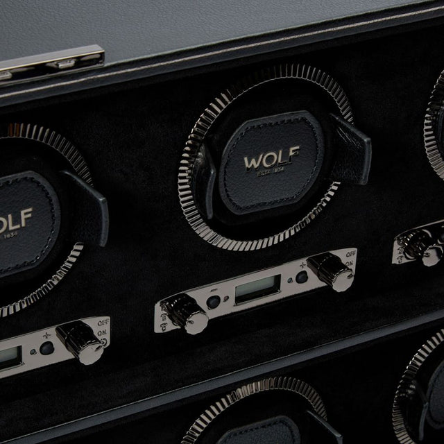 British Racing 8 Piece Watch Winder Black